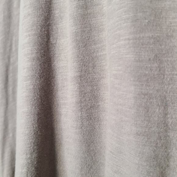 Logo by Lori Goldstein Ruffle Hem Solid 100% Cotton Top Blouse Front Pockets - Picture 7 of 10